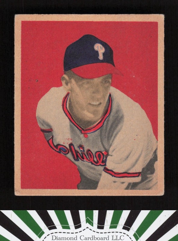 1949 Bowman #14 Curt Simmons VGEX+ [DEAD CENTERED] b, front