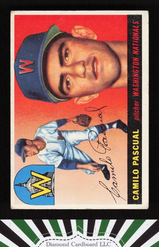 1955 Topps #84 Camilo Pascual VG f, front