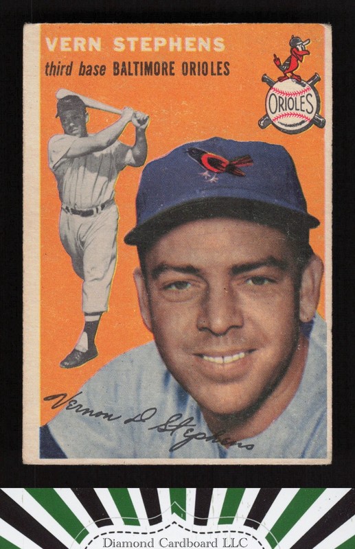 1954 Topps #54 Vern Stephens VG f, front