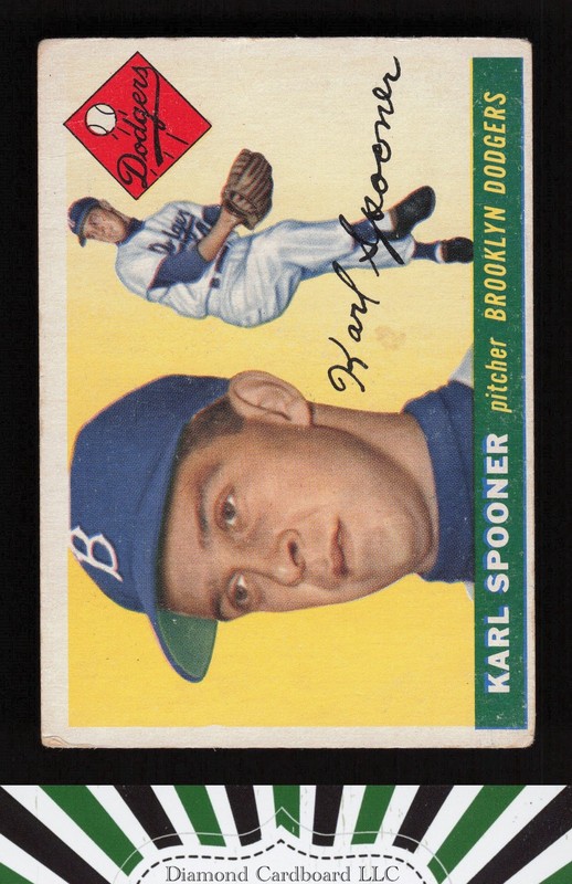 1955 Topps #90 Karl Spooner GD a, front