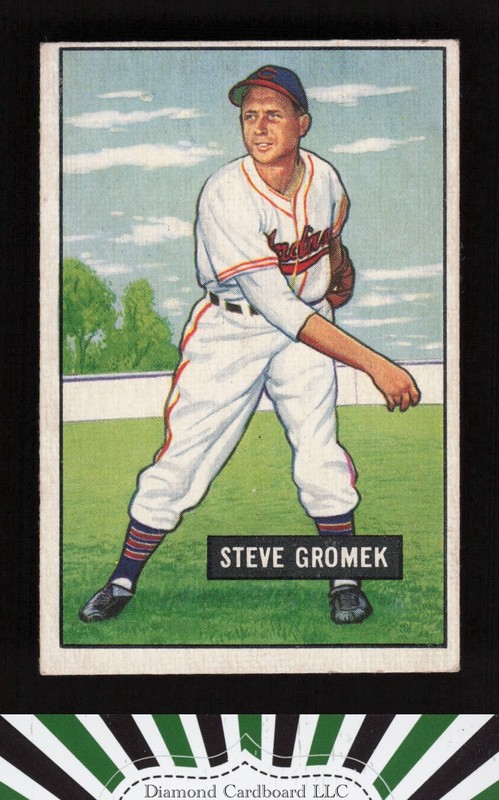 1951 Bowman #115 Steve Gromek VGEX, front