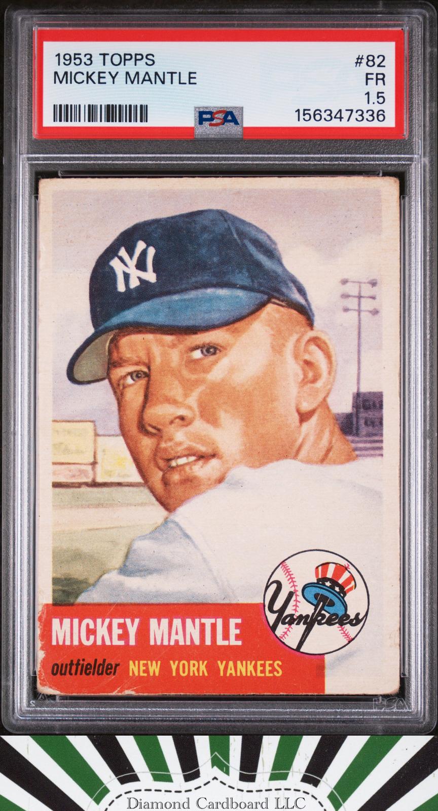 1953 Topps #82 Mickey Mantle PSA 1.5 [NICELY CENTERED], front