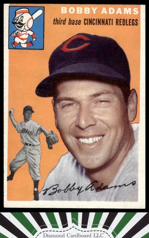 1954 Topps #123 Bobby Adams EX a, front