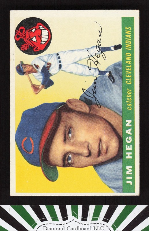 1955 Topps #7 Jim Hegan EX o, front