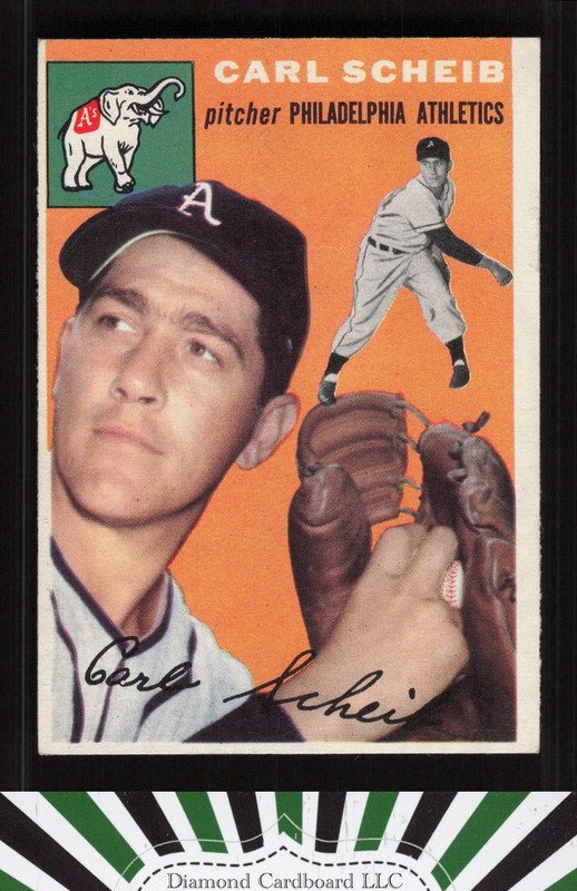 1954 Topps #118 Carl Scheib GD c, front