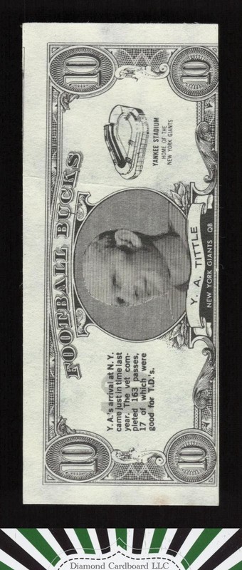 Topps Bucks #11 Y.A. Tittle, front