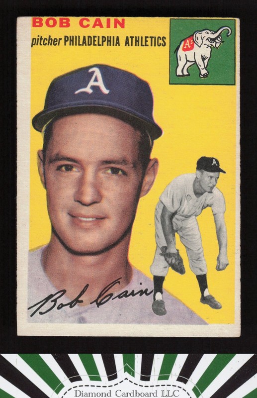 1954 Topps #61 Bob Cain VGEX g, front