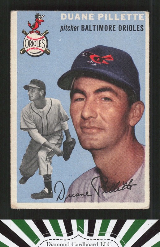 1954 Topps #107 Duane Pillette VG e, front