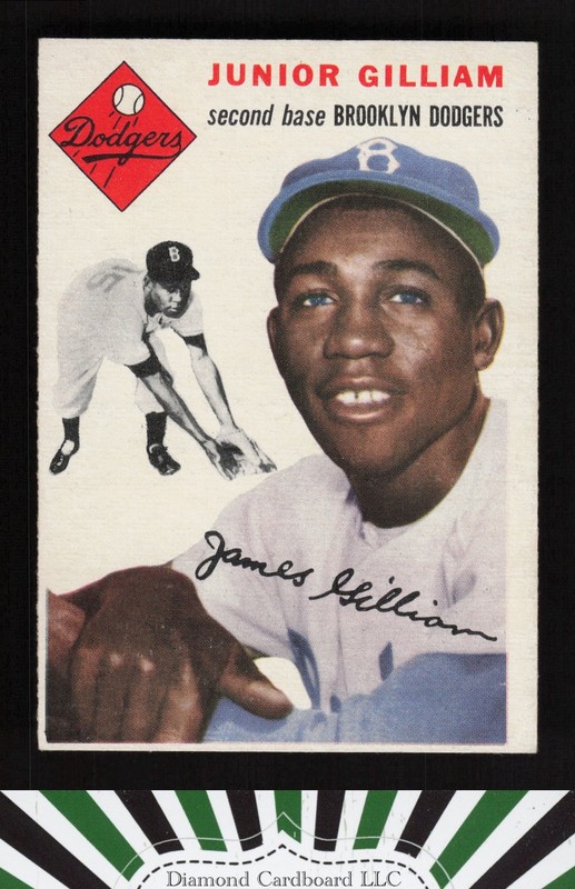 1954 Topps #35 Junior Gilliam EX b, front