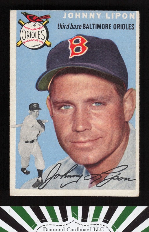 1954 Topps #19 Johnny Lipon VGEX g, front