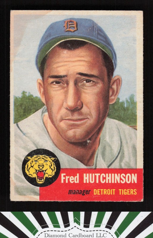 1953 Topps #72 Fred Hutchinson VGEX (ST) b, front