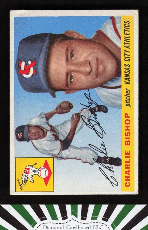 1955 Topps #96 Charlie Bishop VGEX g, front