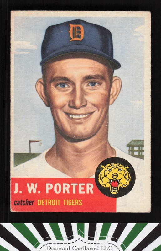 1953 Topps #211 J.W. Porter VGEX b, front