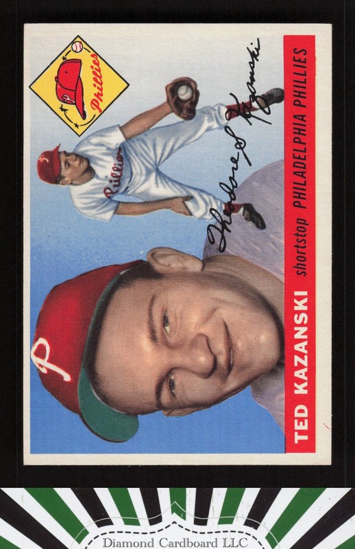 1955 Topps #46 Ted Kazanski EXMT k, front