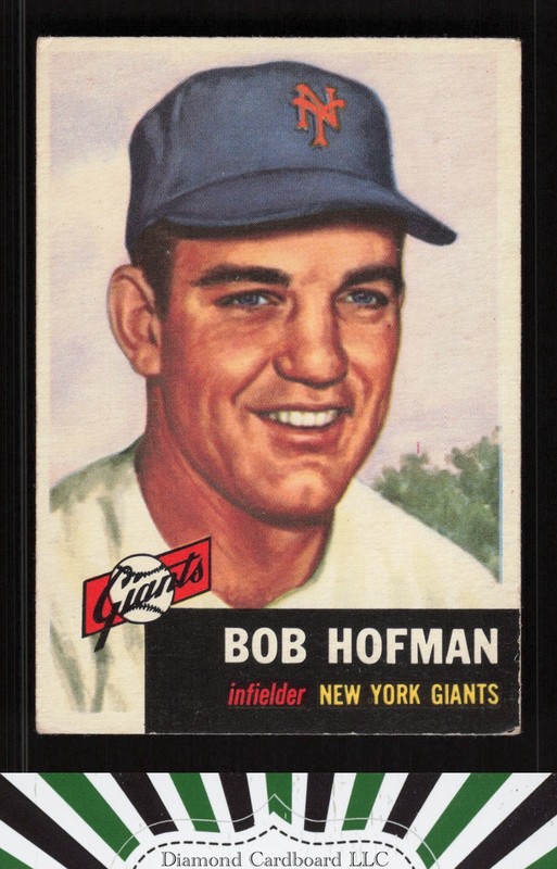 1953 Topps #182 Bobby Hofman VGEX e, front