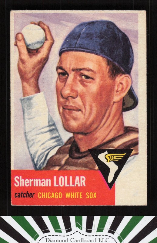 1953 Topps #53 Sherm Lollar VGEX d, front