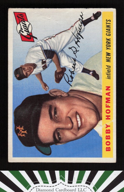 1955 Topps #17 Bobby Hofman GD b, front