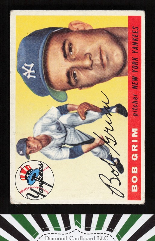 1955 Topps #80 Bob Grim VG b, front