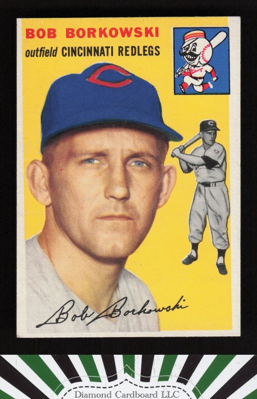 1954 Topps #138 Bob Borkowski EX b, front