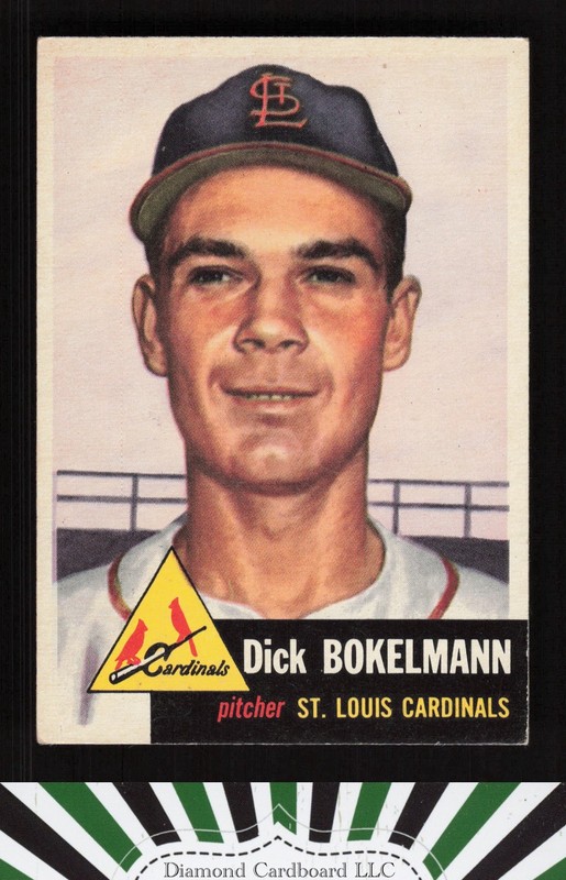 1953 Topps #204 Dick Bokelmann EX d, front