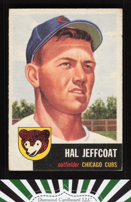 1953 Topps #29 Hal Jeffcoat VGEX f, front