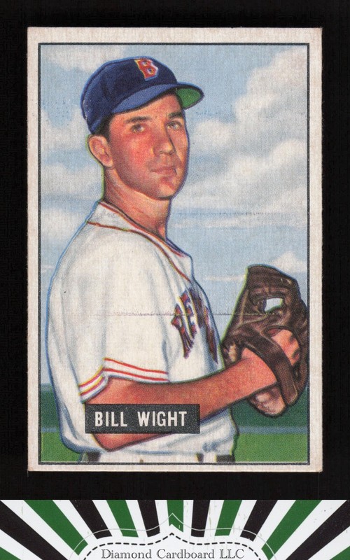 1951 Bowman #164 Bill Wight VGEX+, front