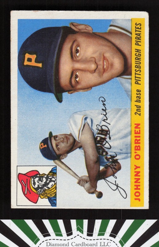 1955 Topps #135 Johnny O'Brien VG d, front