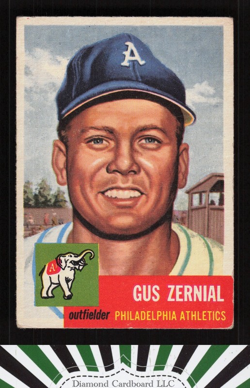 1953 Topps #42 Gus Zernial VG+ c, front