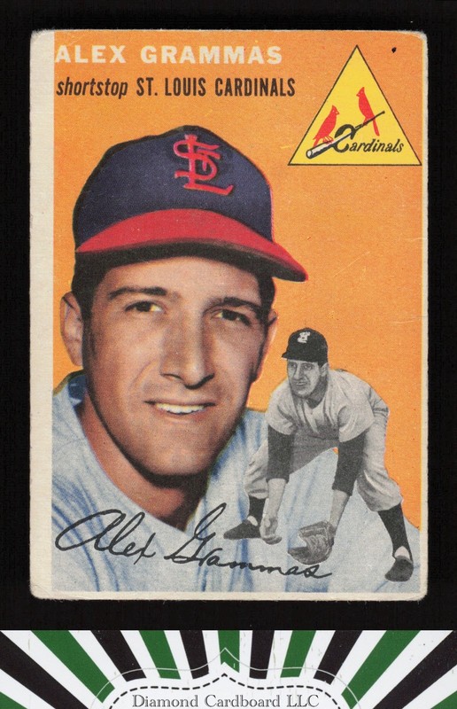 1954 Topps #151 Alex Grammas GD b, front