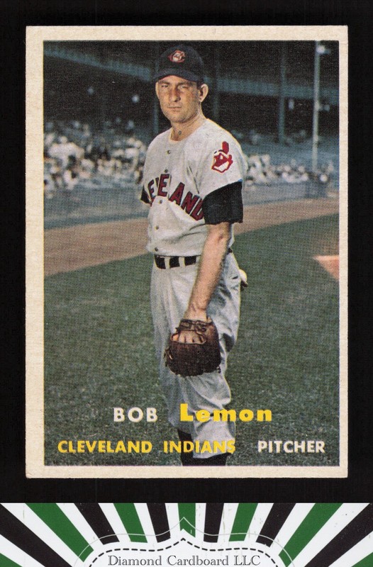 1957 Topps #120 Bob Lemon EX i, front