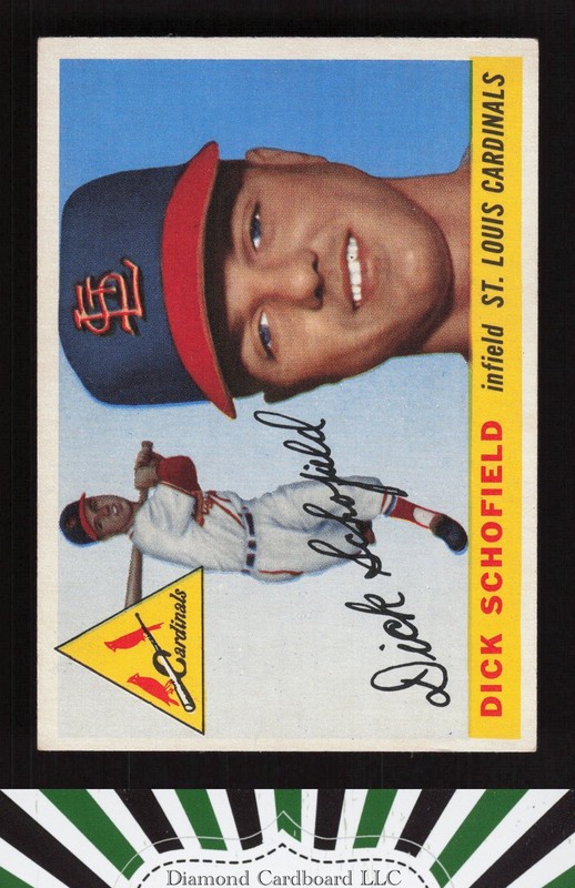 1955 Topps #143 Dick Schofield VG [GREAT EYE APPEAL] f, front