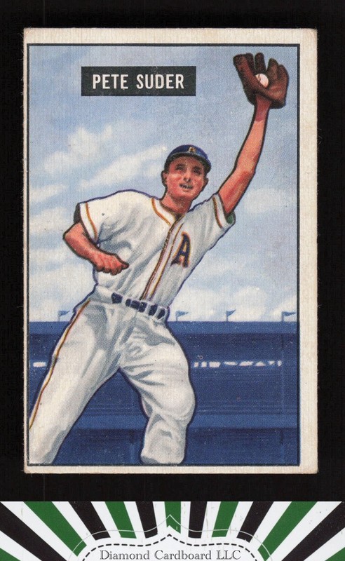 1951 Bowman #154 Pete Suder VG+, front