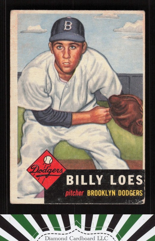1953 Topps #174 Billy Loes GD+ f, front