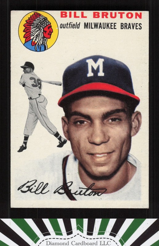 1954 Topps #109 Bill Bruton VG+ n, front