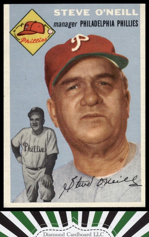 1954 Topps #127 Steve O'Neill EXMT c, front
