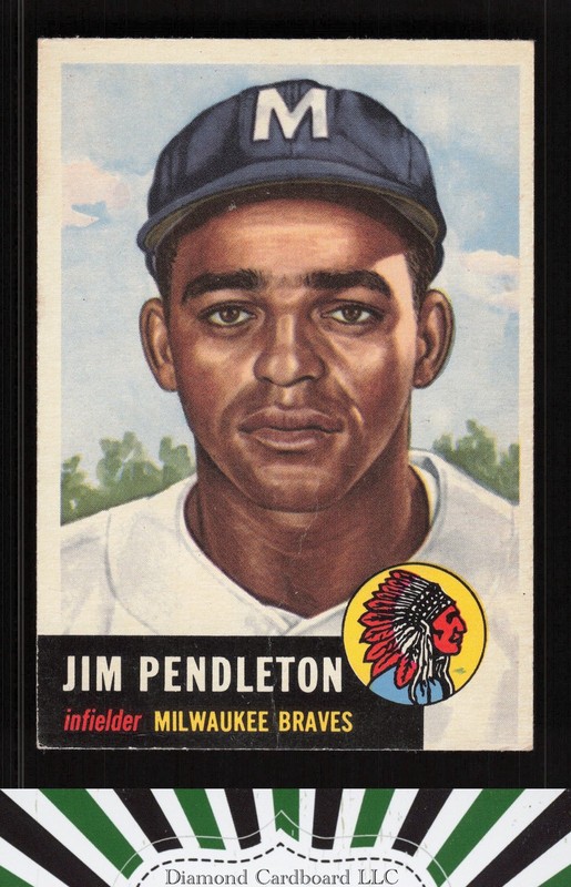 1953 Topps #185 Jim Pendleton GD h, front