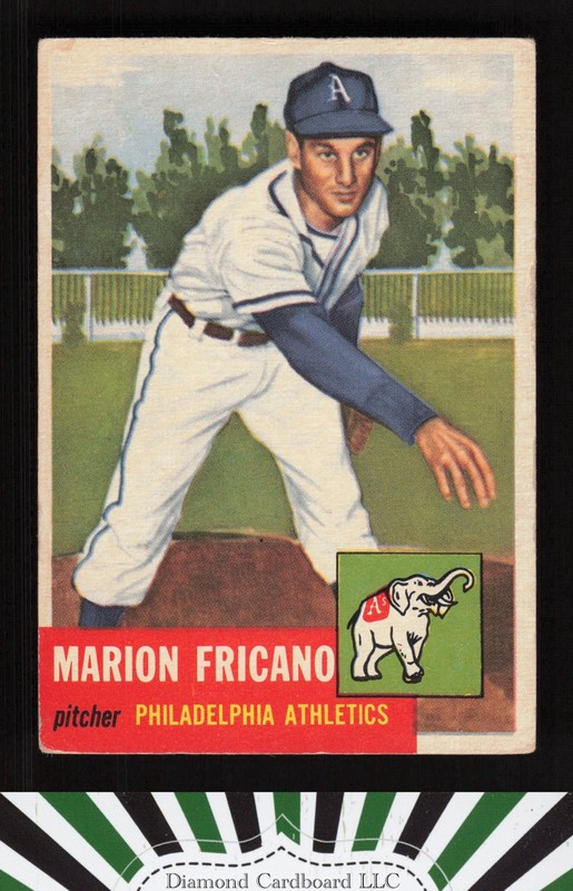 1953 Topps #199 Marion Fricano GD b, front