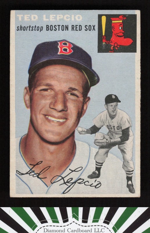1954 Topps #66 Ted Lepcio VGEX b, front