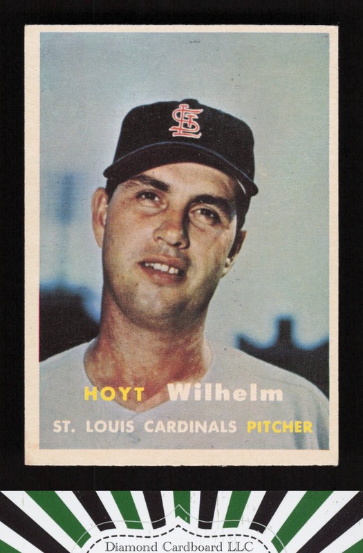 1957 Topps #203 Hoyt Wilhelm EX g, front