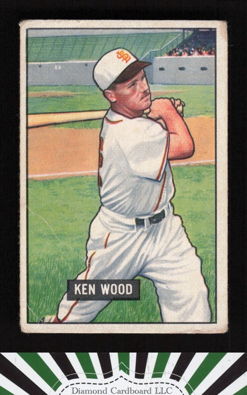 1951 Bowman #209 Ken Wood GD, front