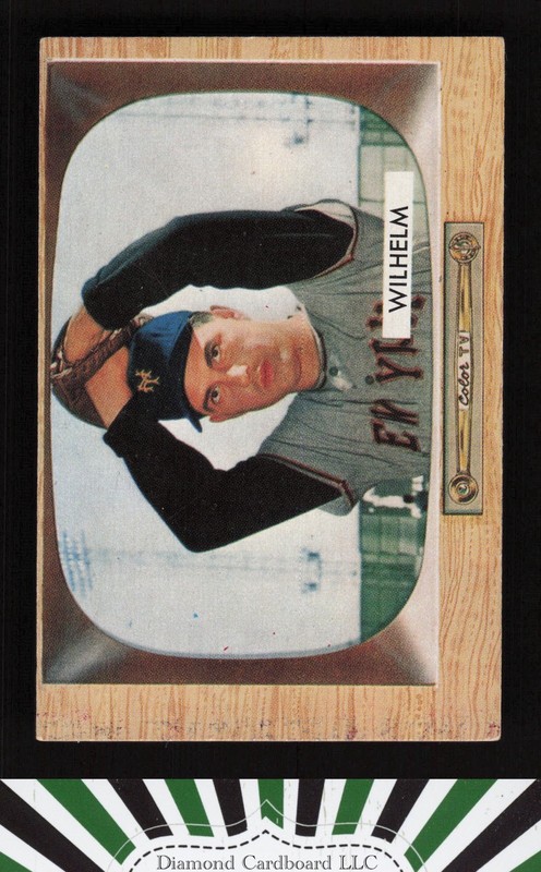 1955 Bowman #1 Hoyt Wilhelm VGEX b, front