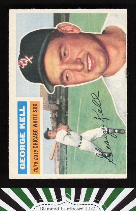 1956 Topps #195 George Kell VGEX (MC) h, front