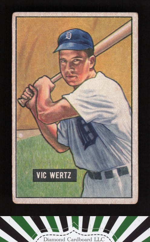 1951 Bowman #176 Vic Wertz VG+, front