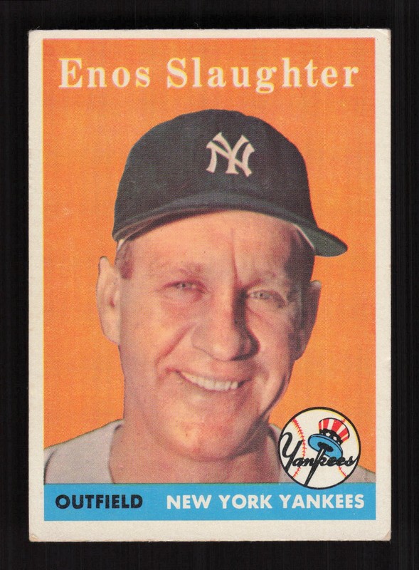 1958 Topps #142 Enos Slaughter VG a, front