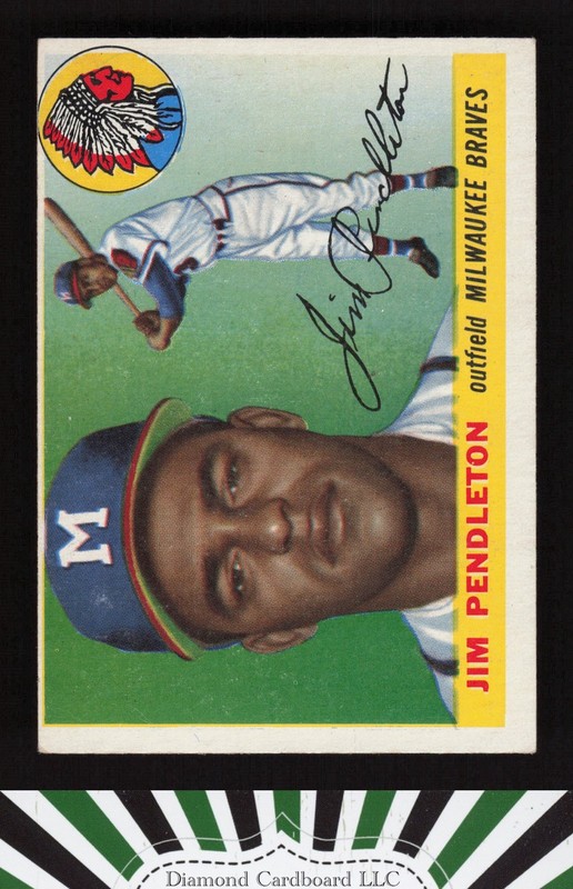 1955 Topps #15 Jim Pendleton VG+ h, front