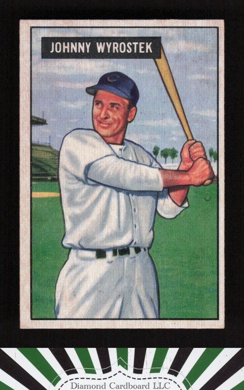 1951 Bowman #107 Johnny Wyrostek VGEX+, front