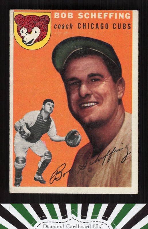 1954 Topps #76 Bob Scheffing VGEX+ b, front