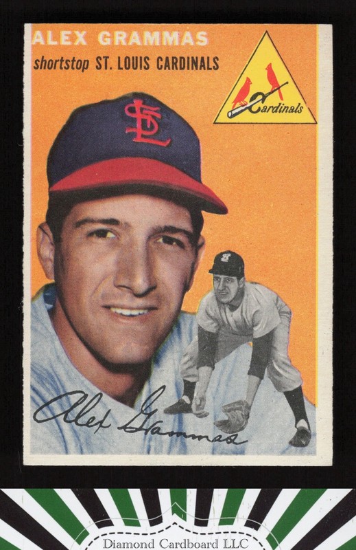 1954 Topps #151 Alex Grammas NM f, front
