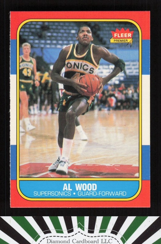 1986-87 Fleer #128 Al Wood NMMT, front
