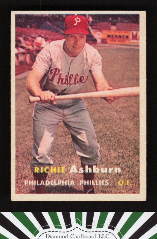 1957 Topps #70 Richie Ashburn VGEX e, front